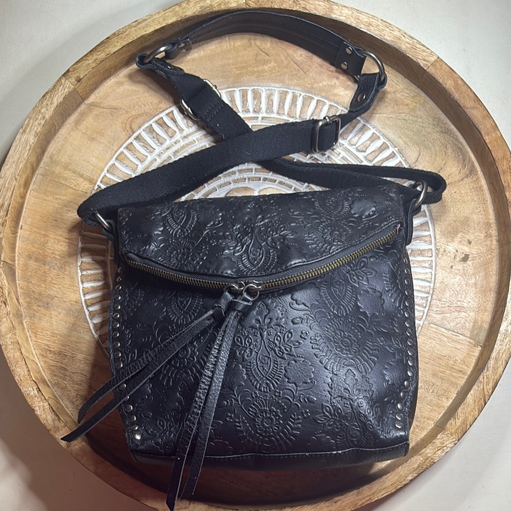 The Sak Embossed Leather Crossbody Bag